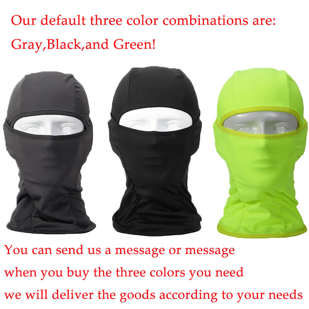 Full Face Motorcycle Cycling Mask Balaclava Headgear - 1/3 Pack