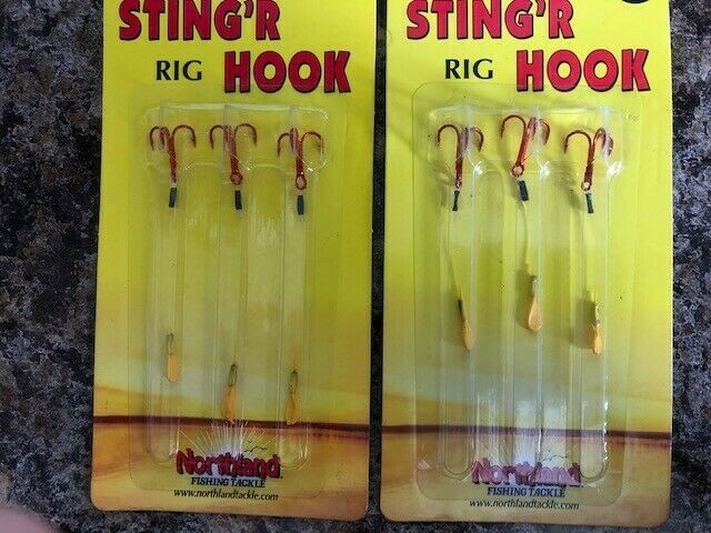Fishing Rig Hooks Set - 3 Pack Northland Sting'r Rig Hooks for Catching Fish