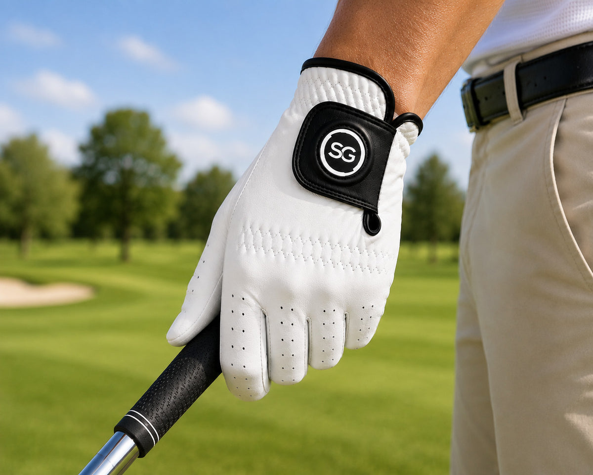 Premium Men’s Full Cabretta Leather Golf Gloves Pack of 5 - Breathable & Durable