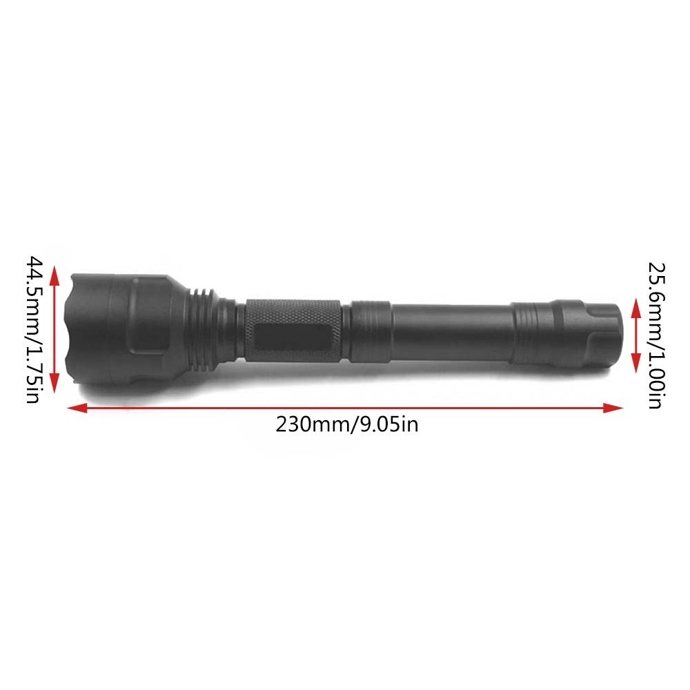 High Output UV LED Flashlight 365nm Ultraviolet Black Light Torch