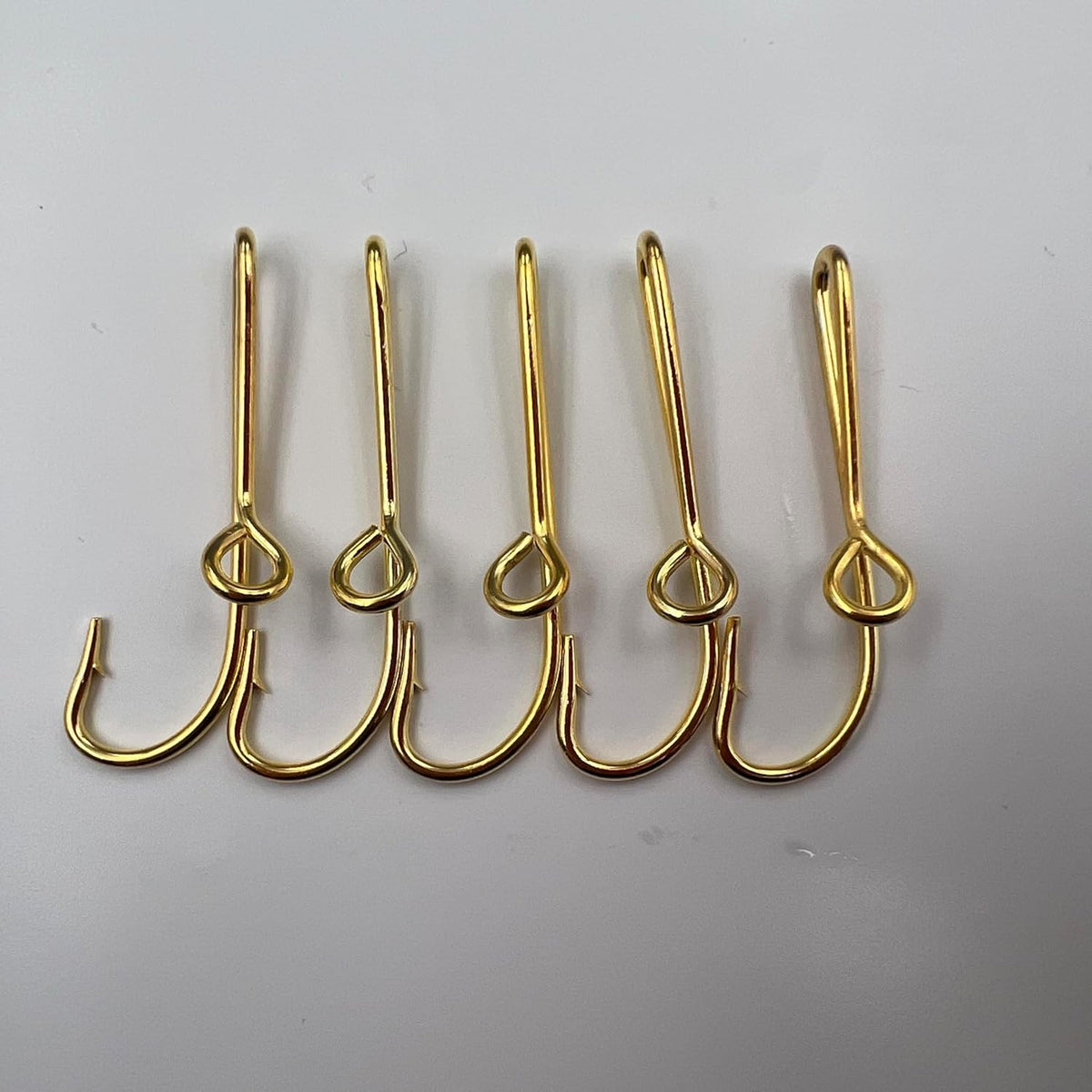 Fishing Hook Hat Pins 5-Pack Gold Fish Hook Clip for Caps & Accessories