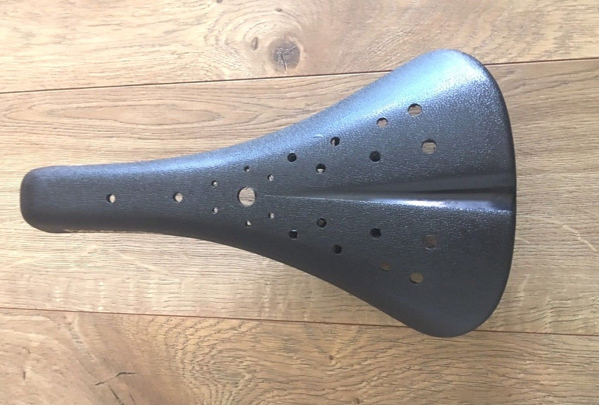 Black BMX Bicycle Seat - Viscount Dominator Hard Shell Old School Saddle