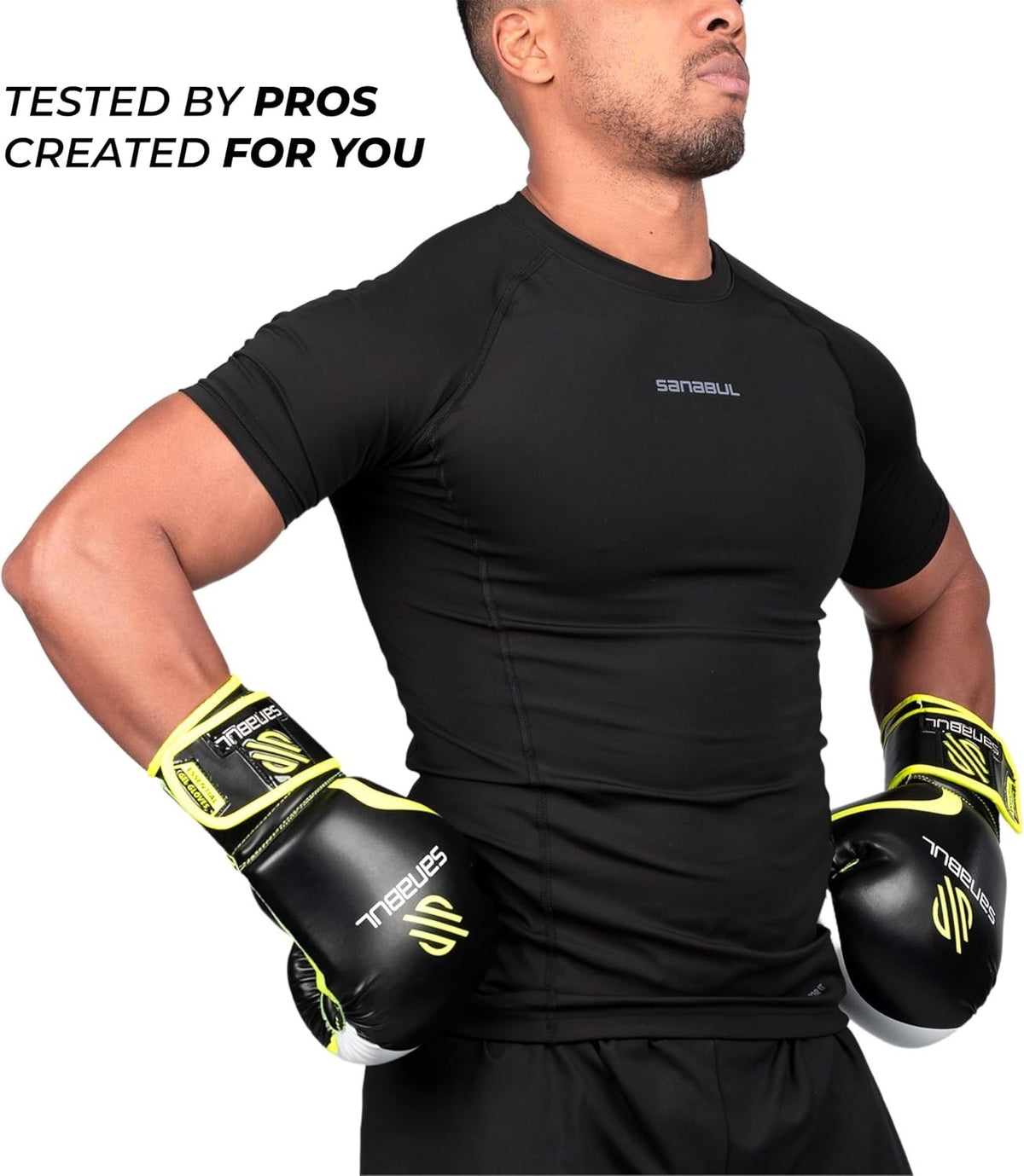 Black and Green Boxing Gloves 12 Oz Gel Impact Protection for Fighters