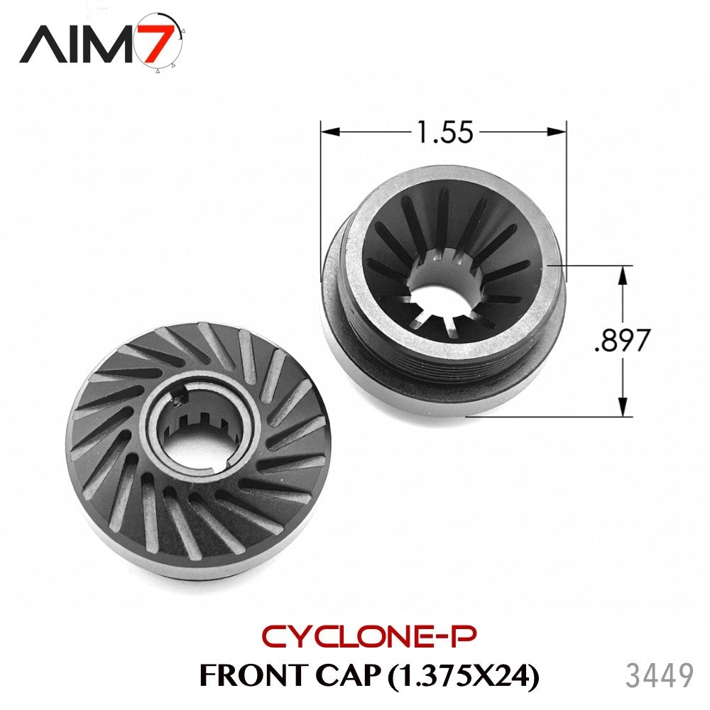 Aim7 BRAVO CYCLONE-P Front Cap 1.375x24 Hub Thread Muzzle Adapter