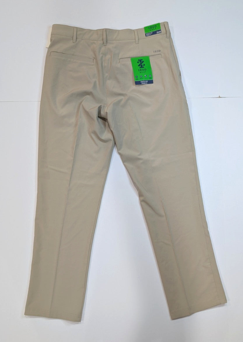 Men's Swingflex Golf Pants 32x30 Performance Stretch Straight Fit Khaki