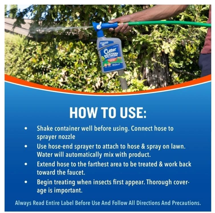 Backyard Bug Control Spray Concentrate for Mosquitoes & Fleas - 32 fl oz