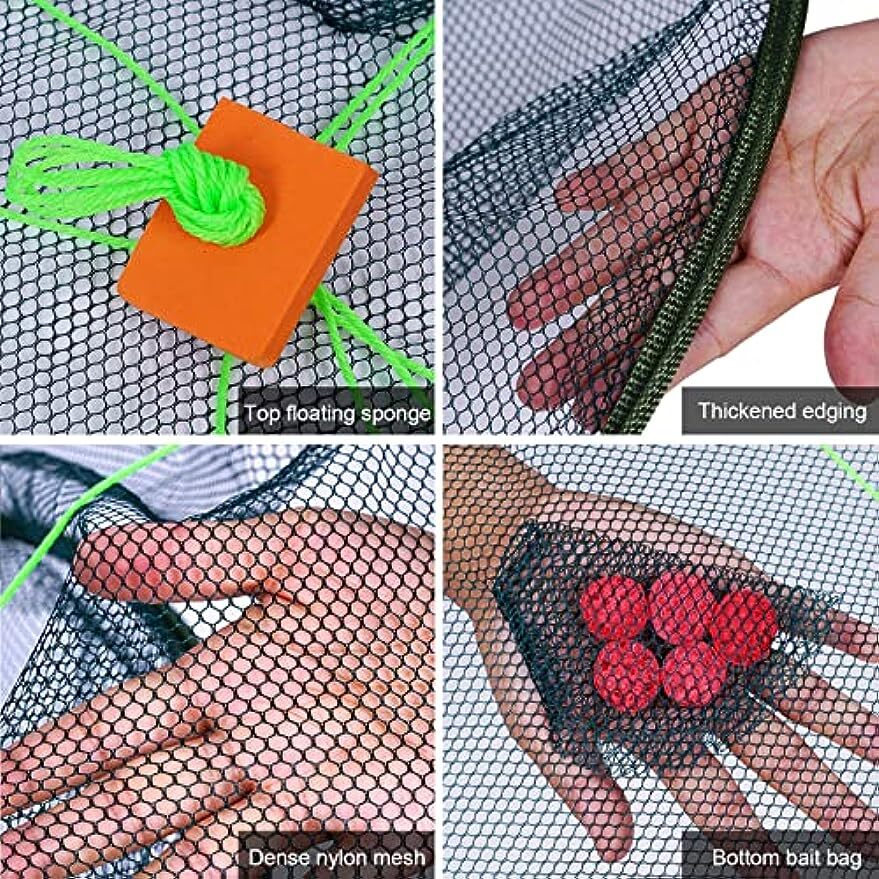 Foldable Fishing Landing Net for Catching Fish Crab Shrimp & Lobster