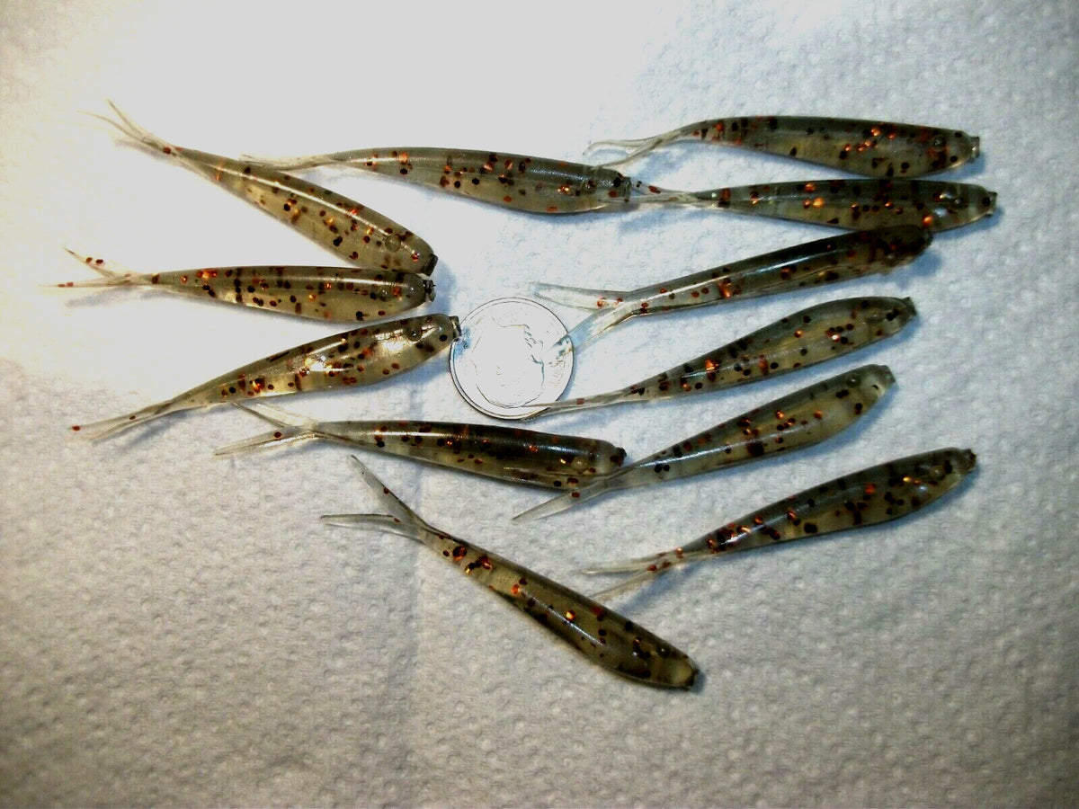 70-2 1/4-Inch Soft Plastic Minnows for Bass Walleye Pike Perch Fishing Baits