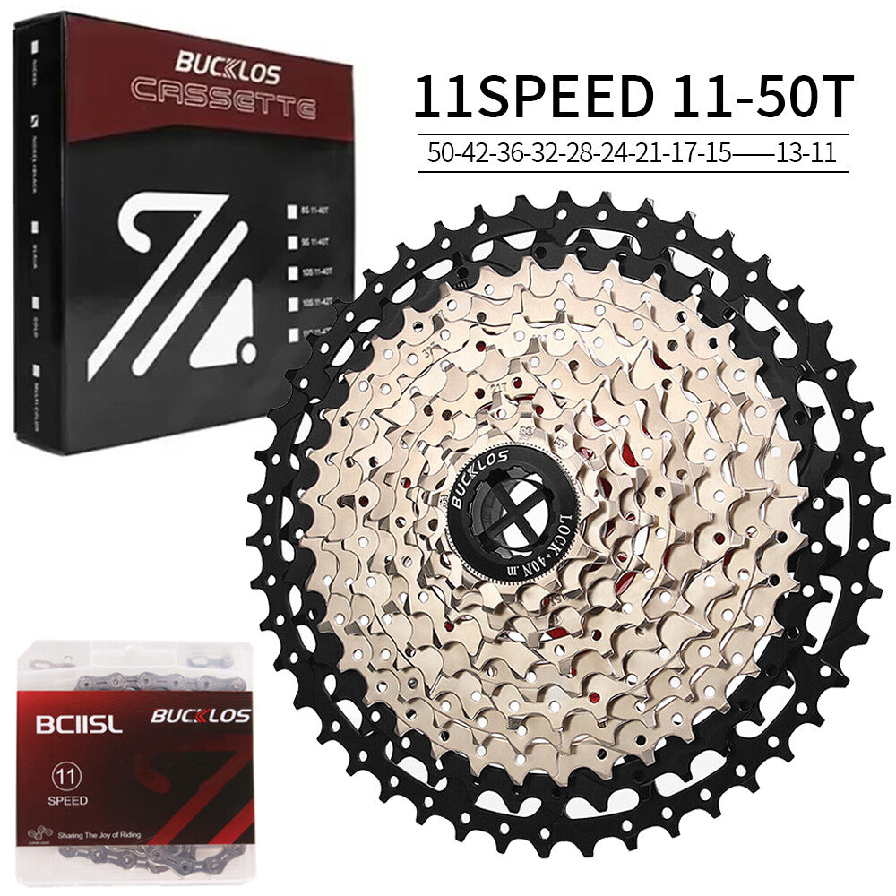 Bike Cassette and Chain Set for Shimano SRAM 8-12 Speed, 11-52T