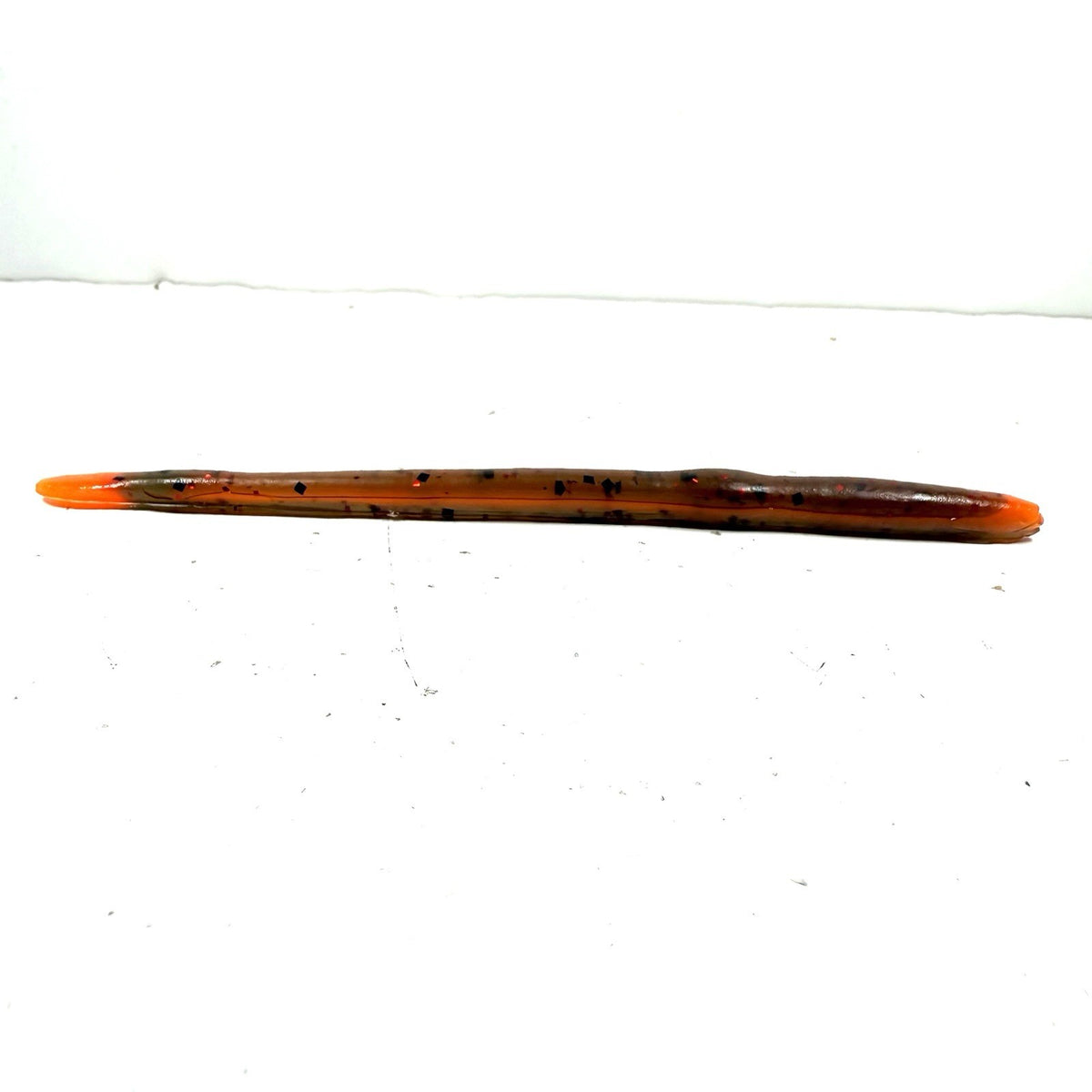 15 Hand Poured Finesse Plastic Worms - Turbo Craw Green Pumpkin