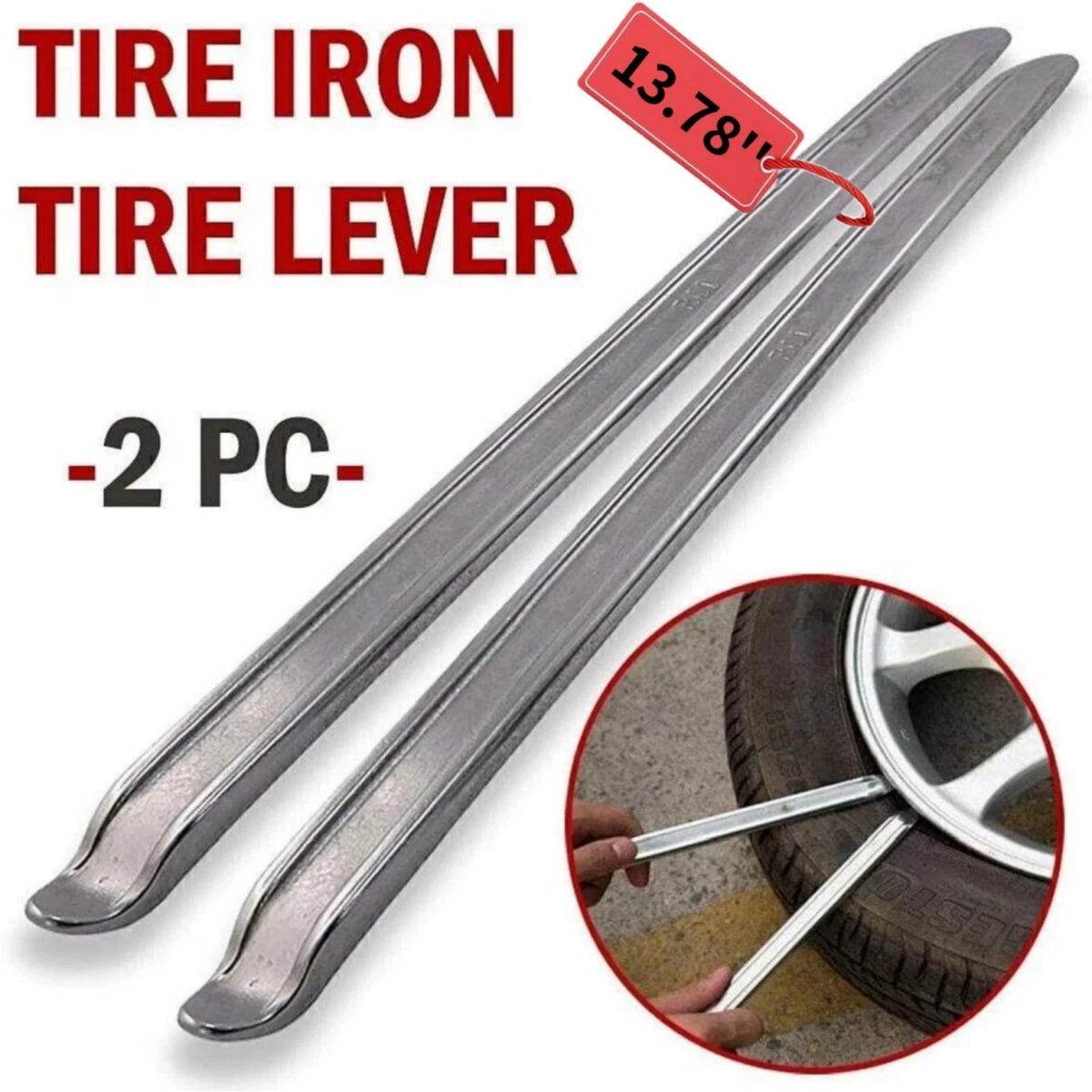2-Piece Tire Levers Set for Motorcycle Car Truck Bike Tire Changing Repair Tools