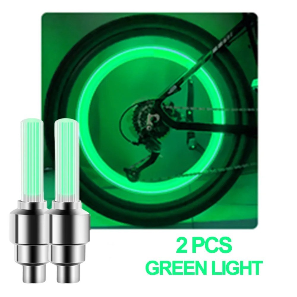 LED Bicycle Valve Light Neon Wheel Lamp for Night Riding Safety