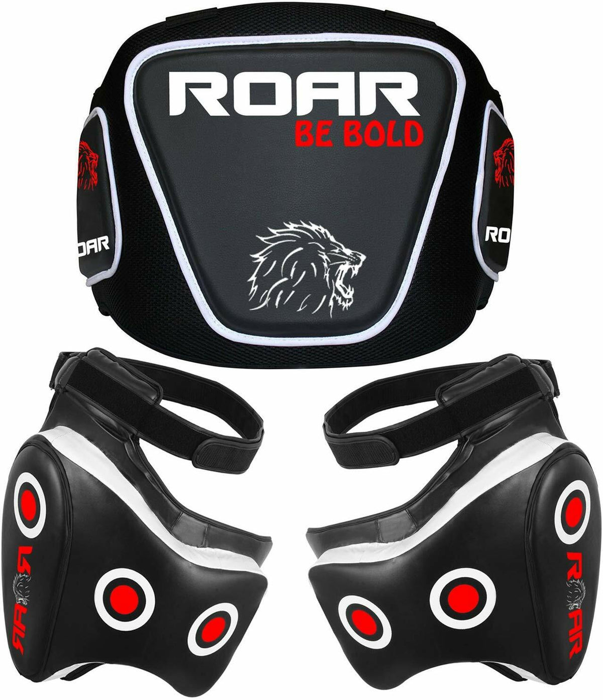 MMA Kickboxing Thigh Pad and Belly Protector Set for Combat Training