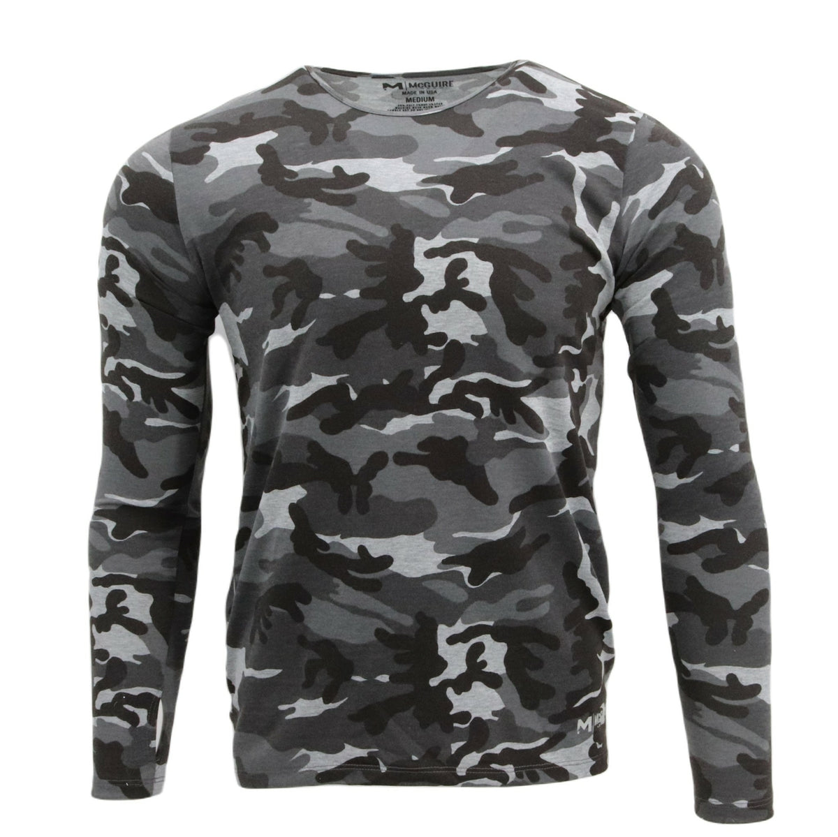 Men's Thermal Top with Moisture Wicking & Thumb Holes - Midweight, Made in USA