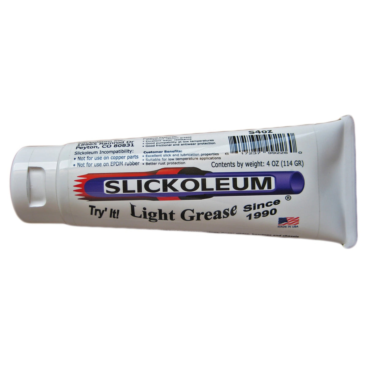 Friction Reducing Grease 4oz Tube - Water-Resistant Lubricant for Metal Surfaces