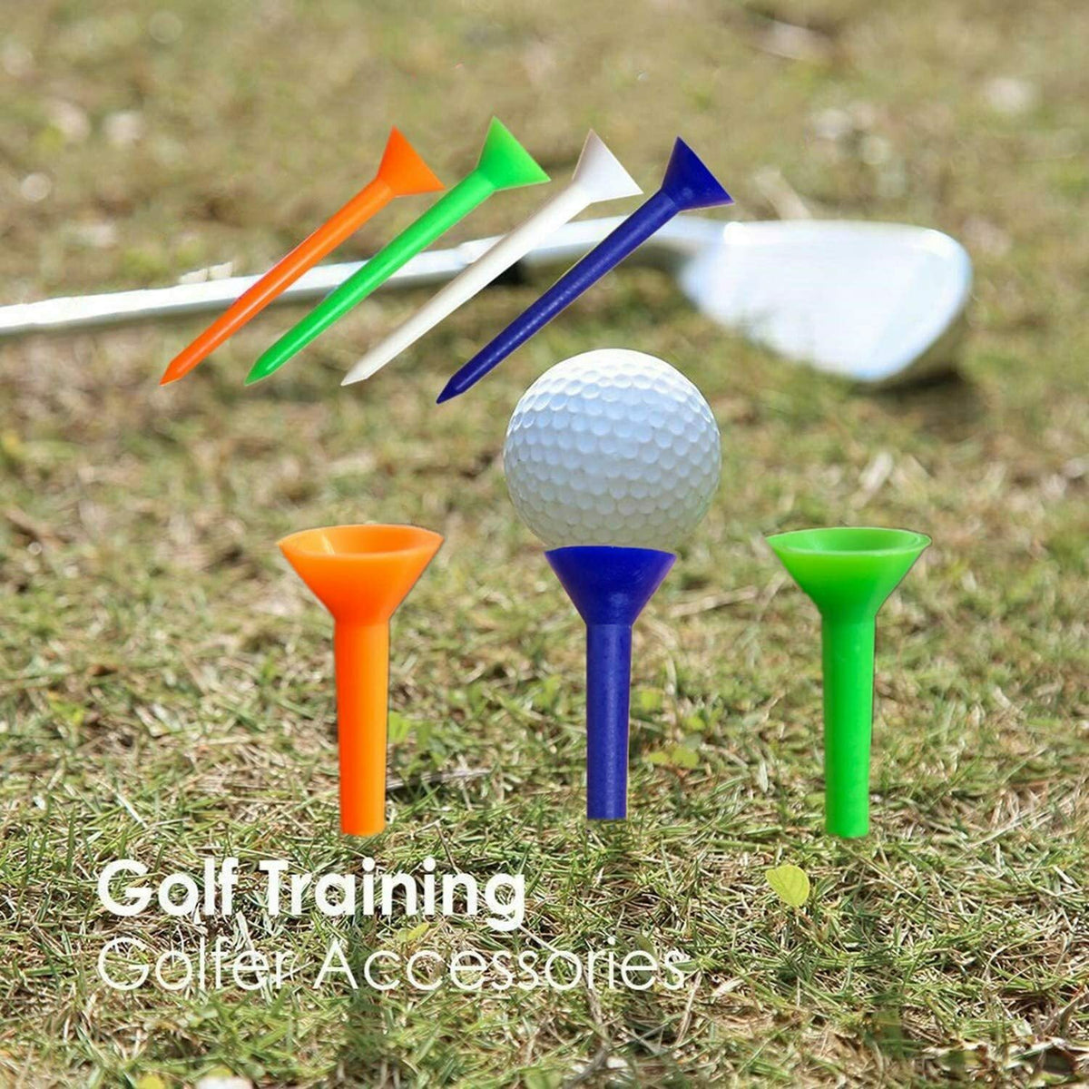 Durable 70mm Plastic Golf Tees Pack of 60 - Unbreakable, Stable Design