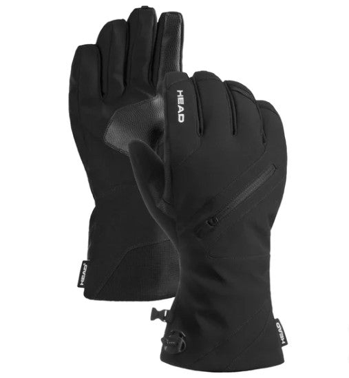 Waterproof Breathable Ski Gloves for Men Women - Black, X-Large