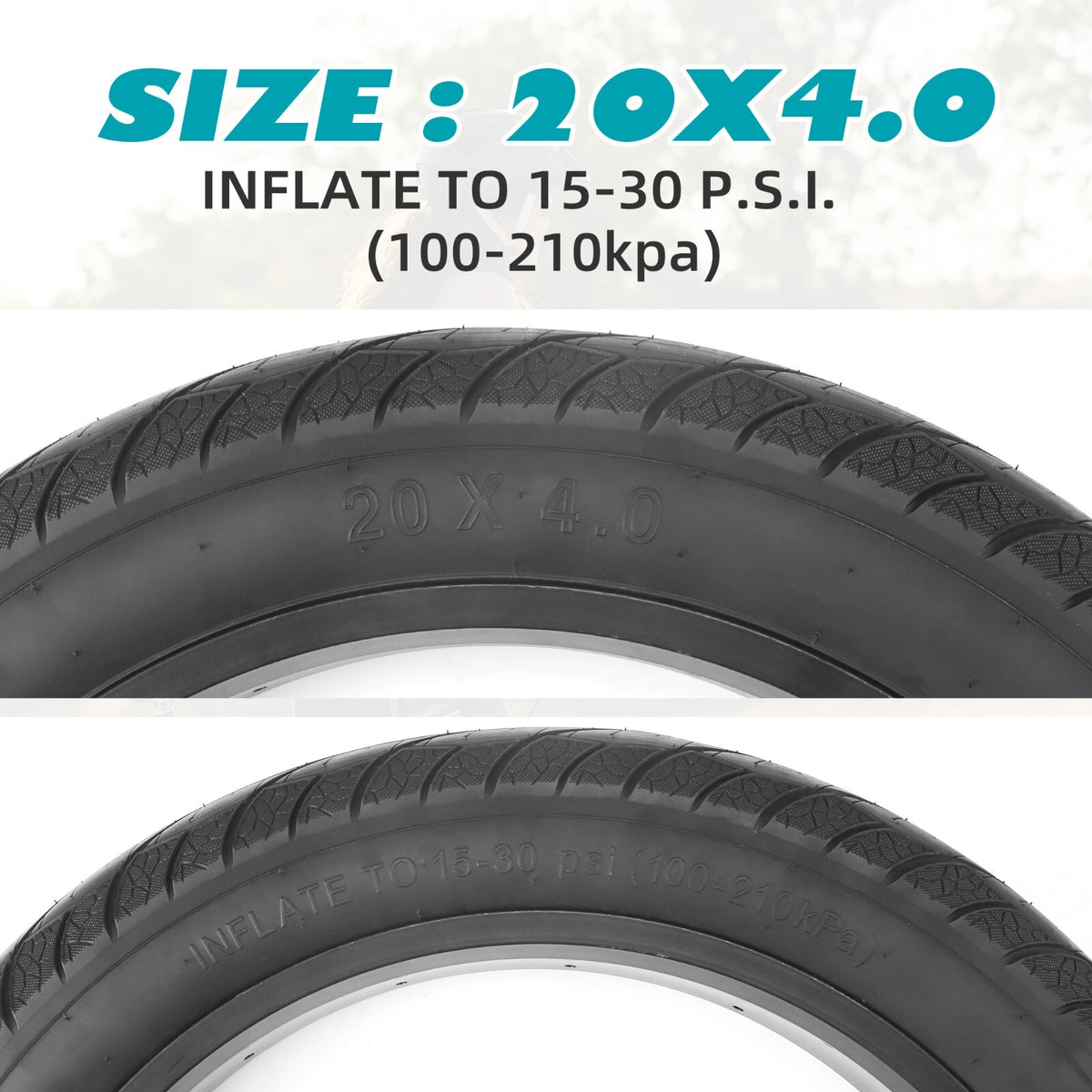 20x4 Inch Fat Bike Tire 2 Pack - E-Bike & Mountain Bike Replacement