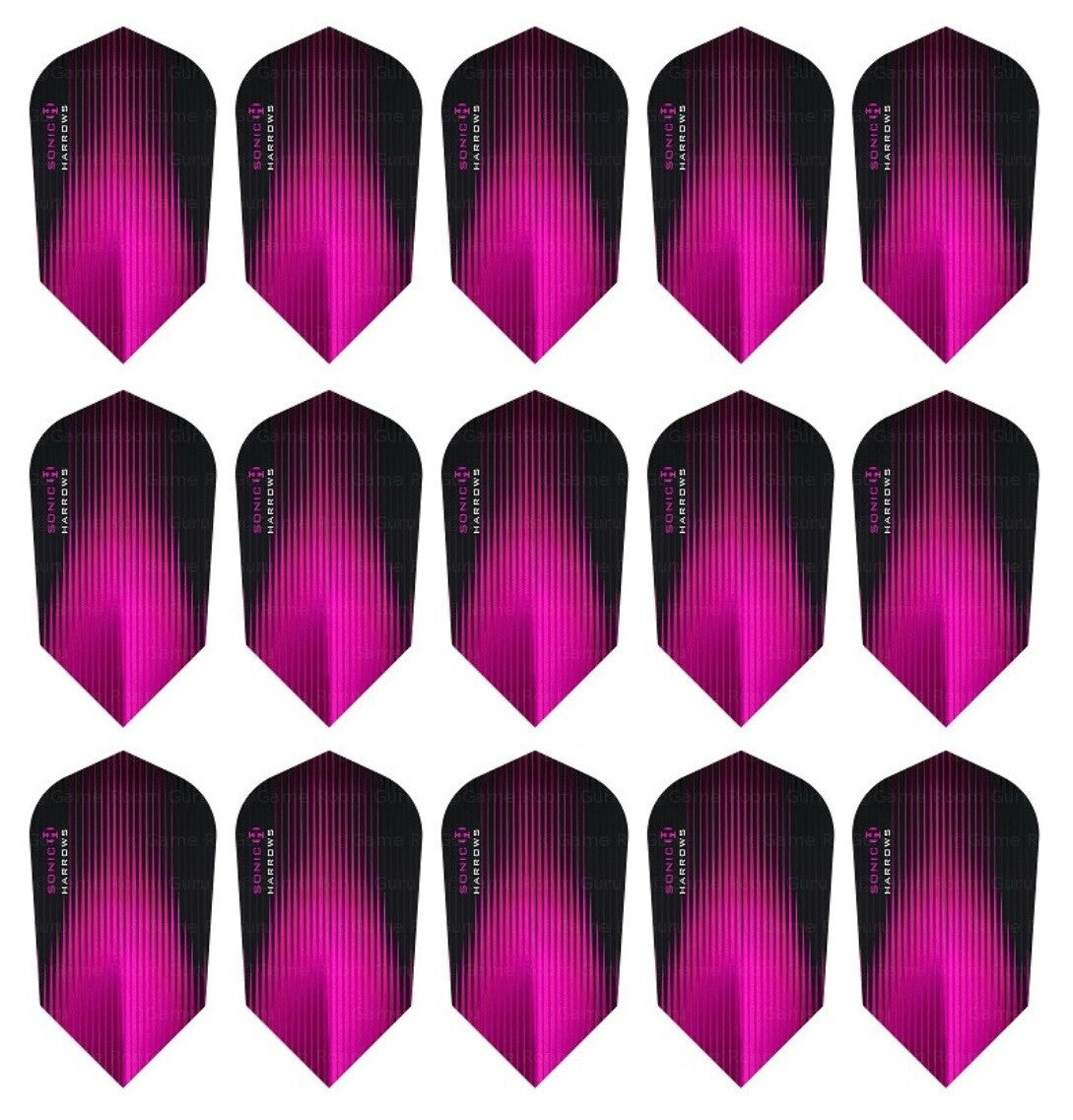 Dart Flights - 5 Sets Harrows Sonic Slim 100 Micron Pink
