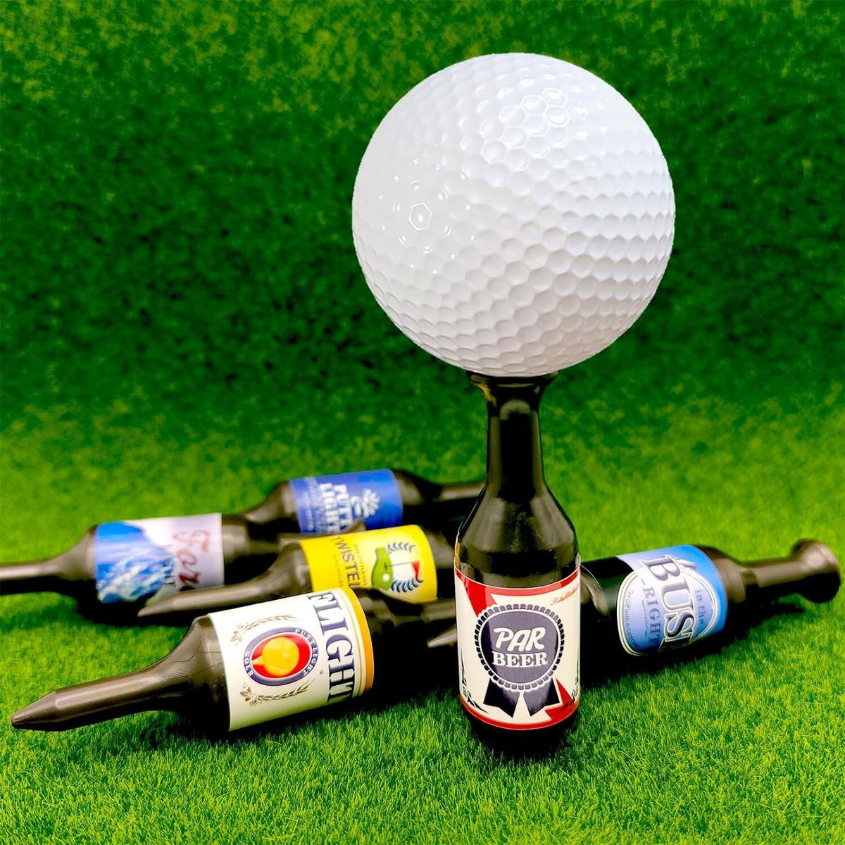 12 Pack Beer Bottle Golf Tees - Handmade Plastic Golf Accessories