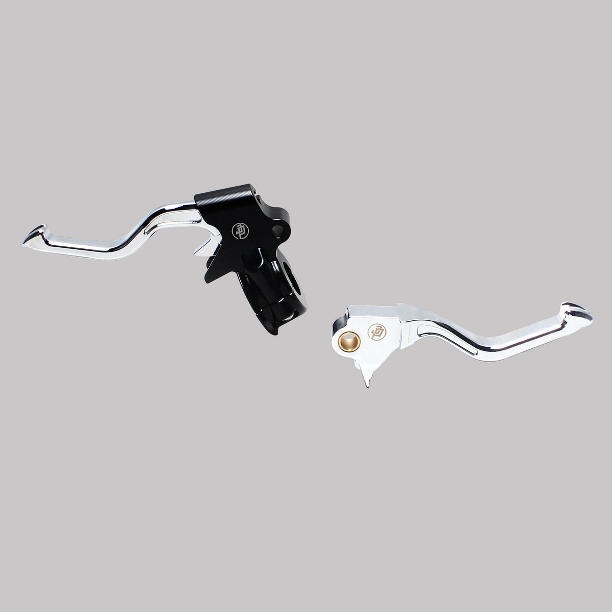 Chrome Clutch Brake Control Levers Kit for Harley Dyna 96-17, Softail, Touring