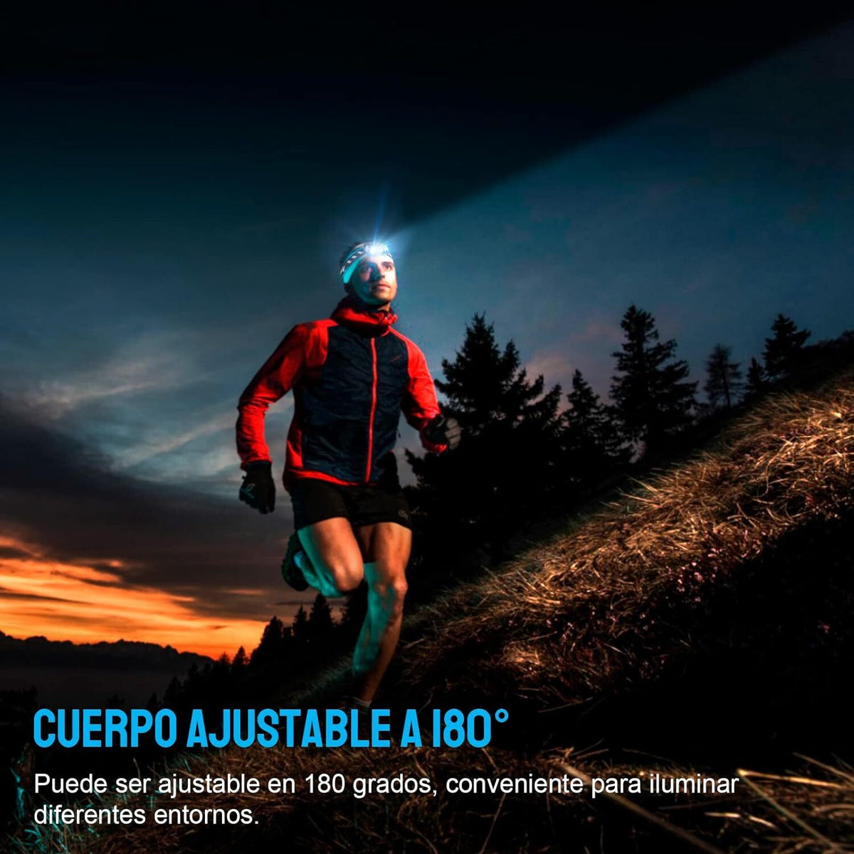 Rechargeable LED Headlamp 1000 Lumens with Magnetic USB Charging, Waterproof