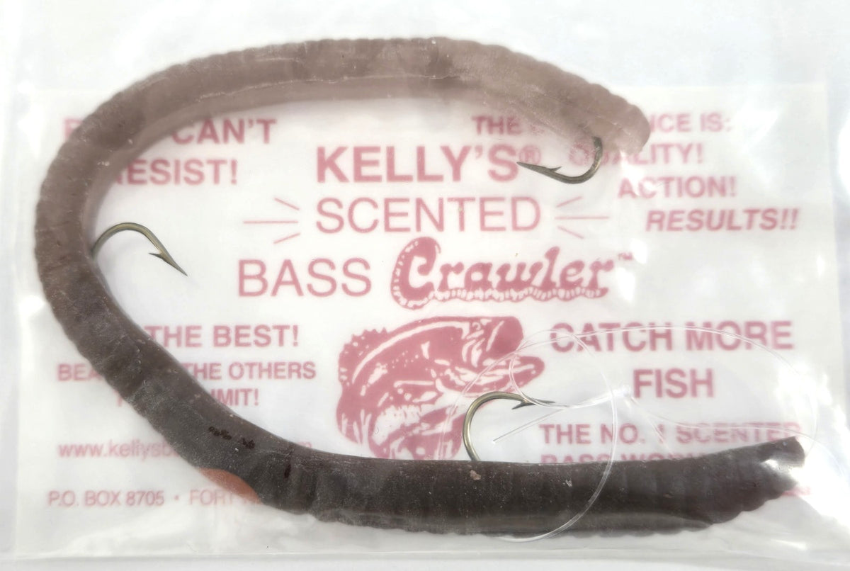 Pre-Rigged Bass Fishing Worms 12 Pack - Anise Scented Soft Plastic Lures