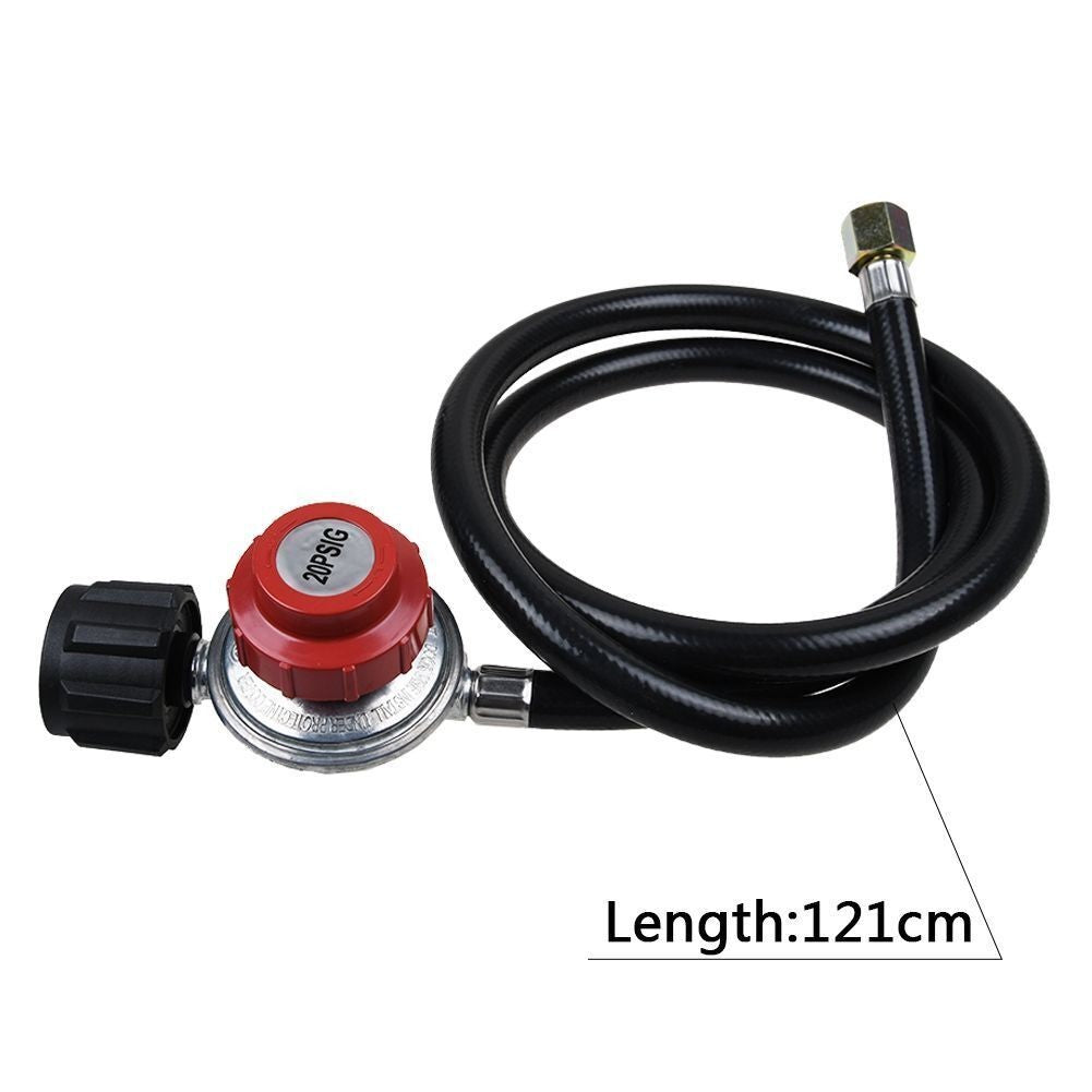 Outdoor Portable Propane Camp Stove with Adjustable Flame and Gas Hose