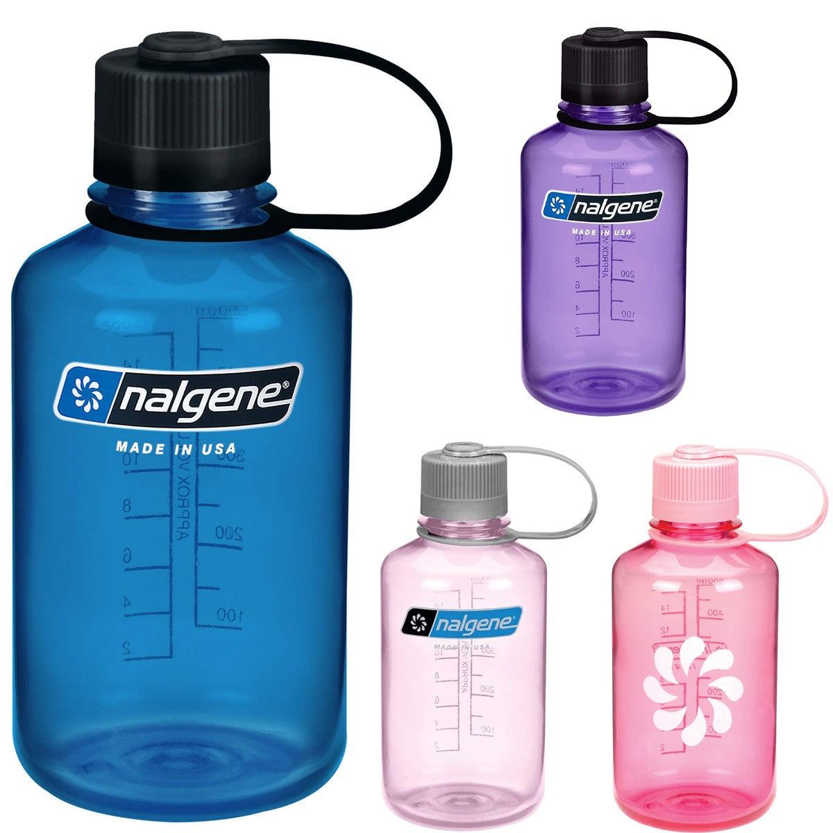 16 oz Water Bottle with Narrow Mouth - Durable Tritan Reusable Hydration Bottle