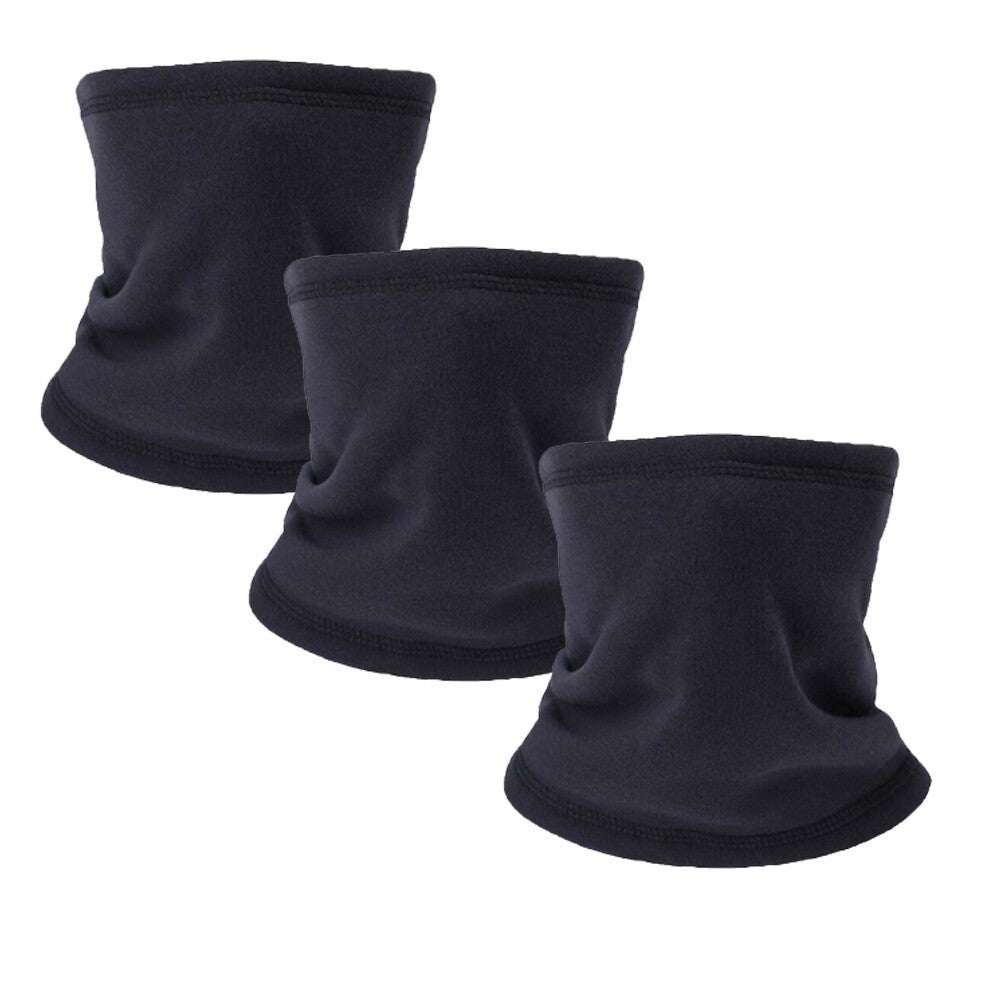 Thermal Fleece Neck Gaiter 3 Pack Winter Face Mask Scarf for Outdoor Sports