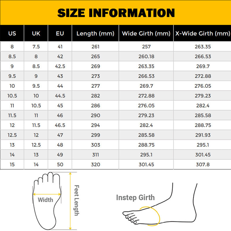 Men's Hiking Shoes Waterproof Wide Fit Outdoor Walking Sneakers