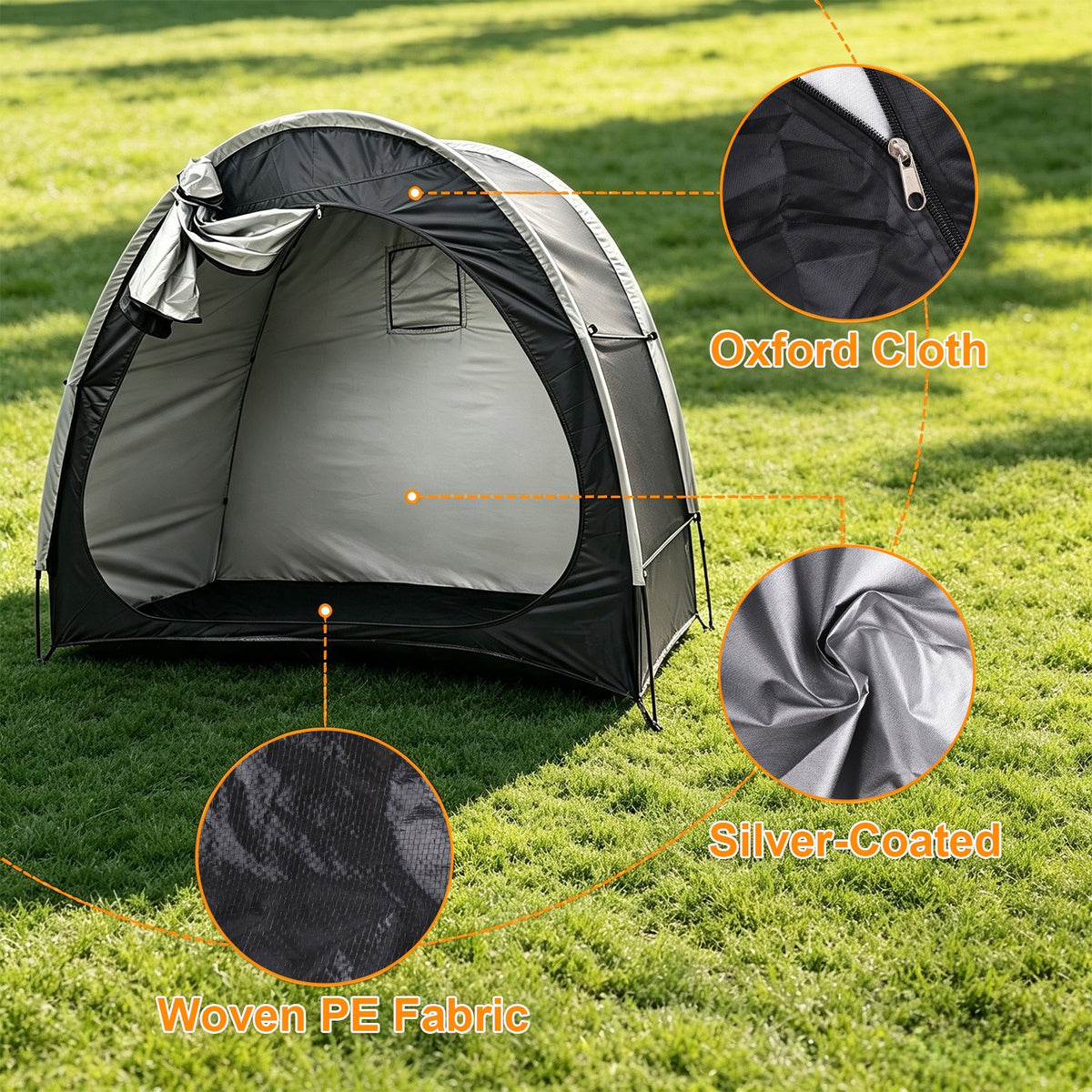 Portable Waterproof Bike Storage Tent for 2-4 Bicycles Outdoor Shelter