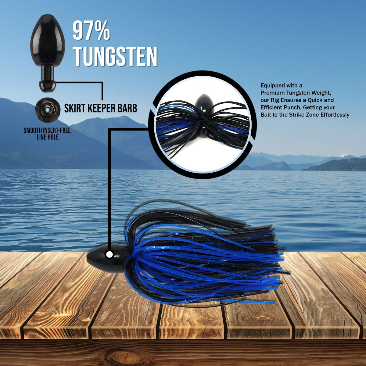 Heavy Cover Fishing Weights - Tungsten Punch Rig Weights for Bass Fishing