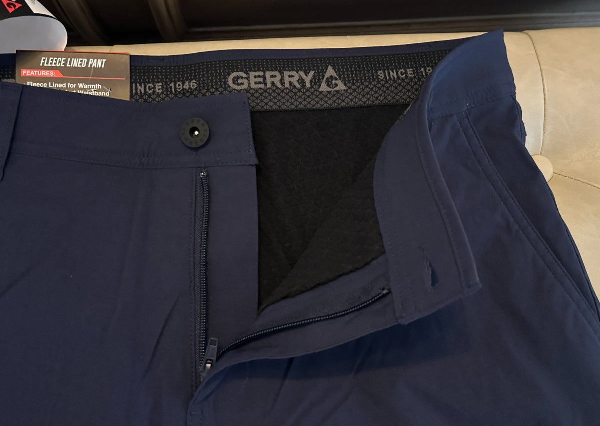 Men's Fleece Lined Pants - Blue, 30x32