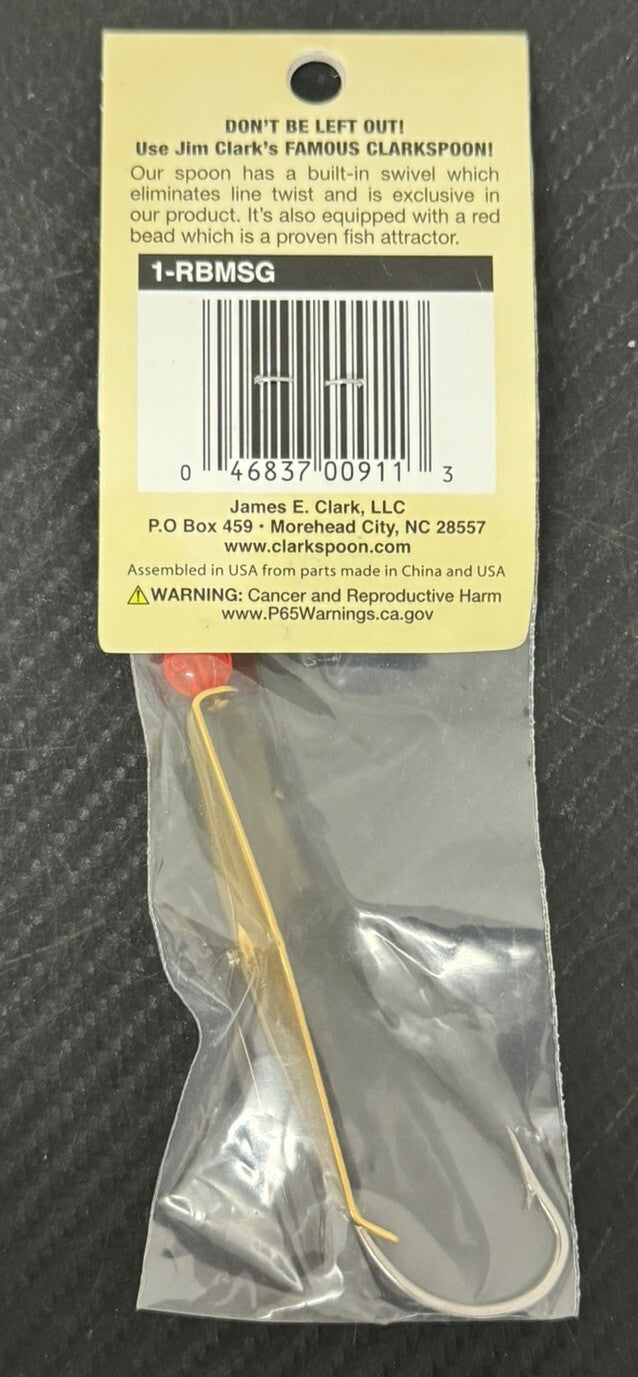 Saltwater Fishing Spoon with Gold Plating and 3-Inch Blade - Size 1
