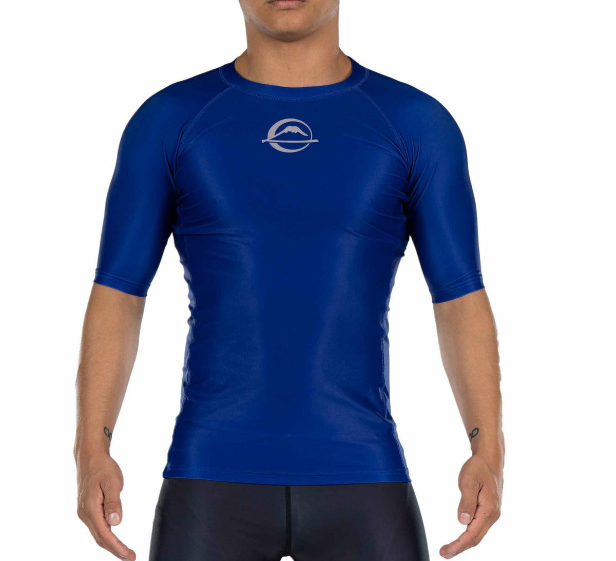 IBJJF Approved Baseline Short Sleeve Rashguard for BJJ & Jiu Jitsu - Blue