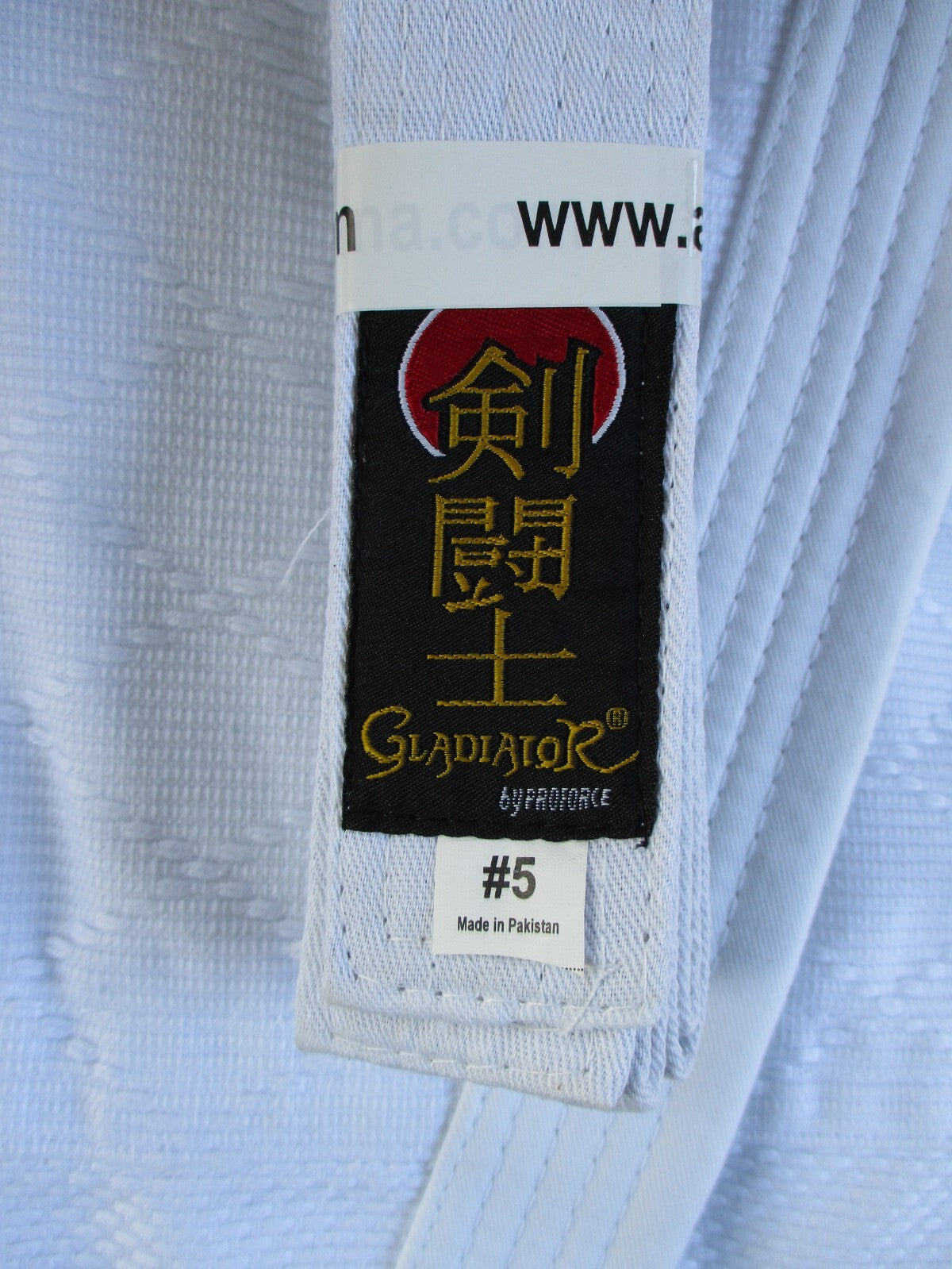 ProForce Gladiator Judo Uniform White Size 5 Traditional Drawstring Cotton
