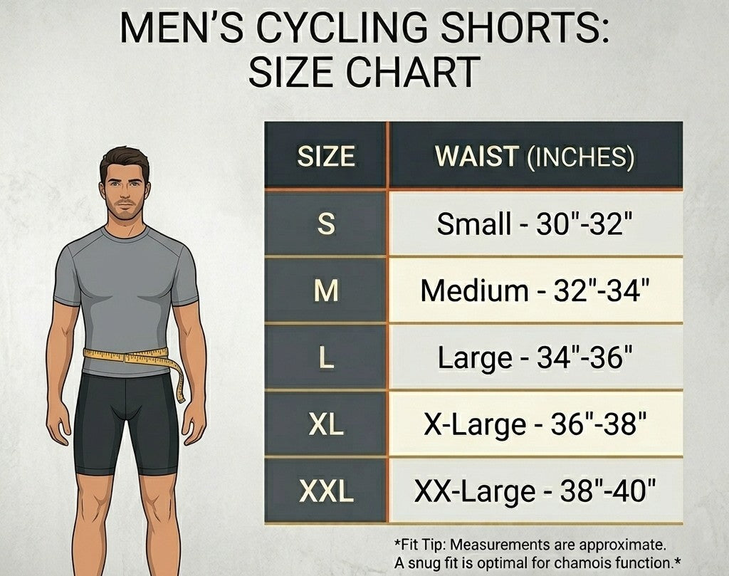 Men's Cycling Shorts - Padded Road & Gravel Bike Compression Trunks 7" Inseam