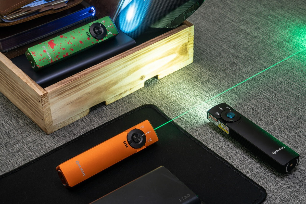 Olight Arkfeld Pro Portable LED Flashlight with UV and Green Laser - 1300 Lumens