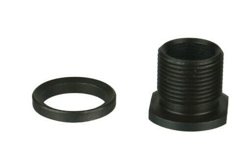 Aluminum Muzzle Thread Adapter Kit 1/2x36 to 5/8x24 TPI Conversion Black
