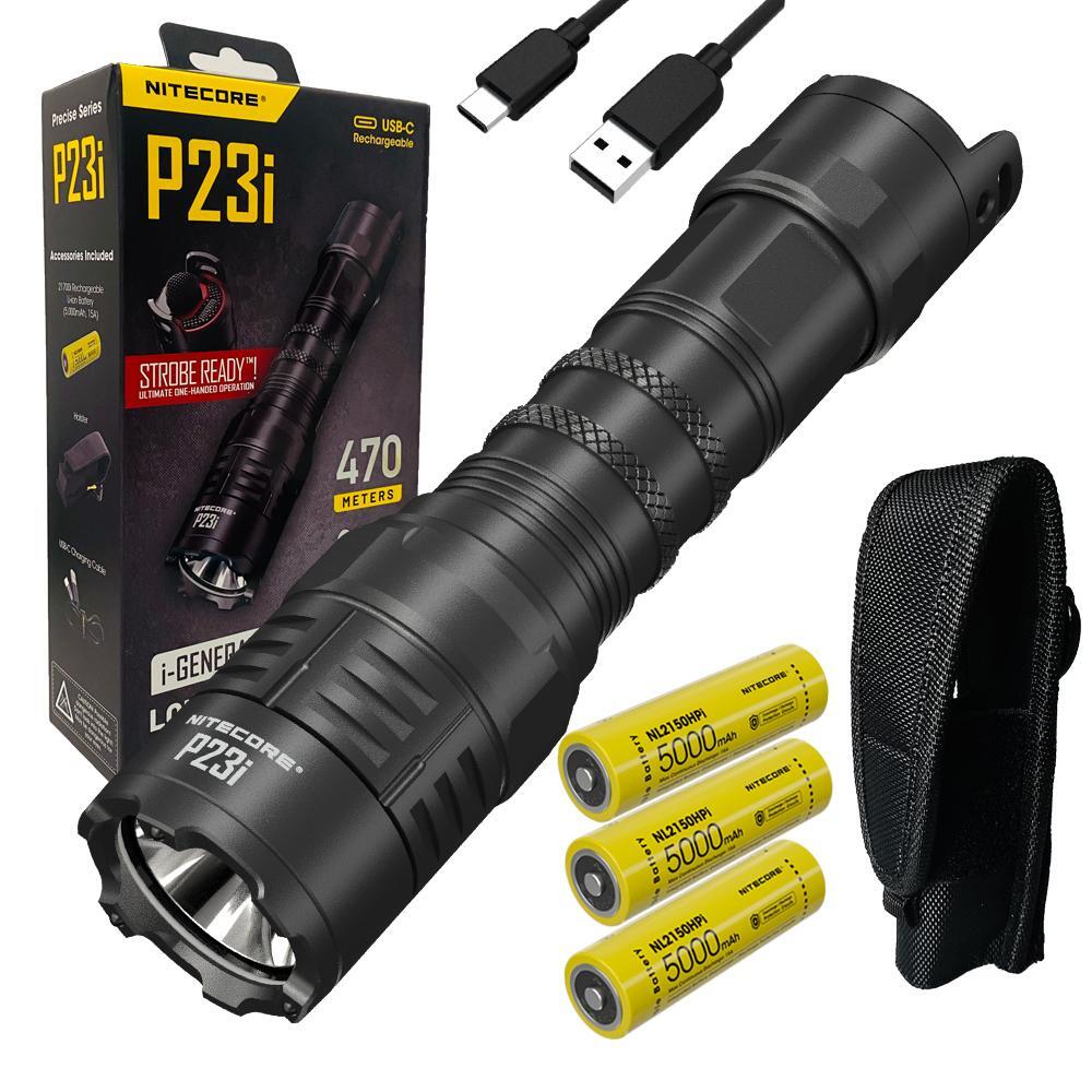 Long Range Tactical Flashlight 3000 Lumens with Extra 21700 Batteries