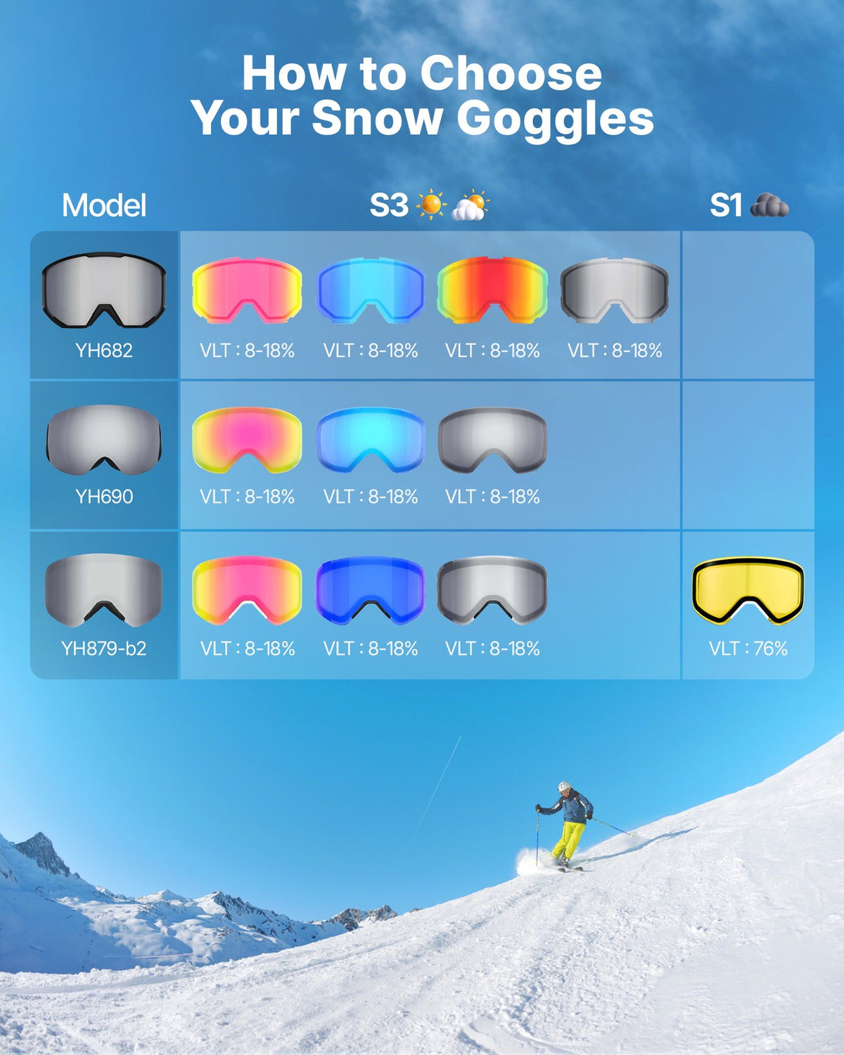 Magnet Cylindrical Ski Goggles Dark Blue Revo Coating Snow Goggles
