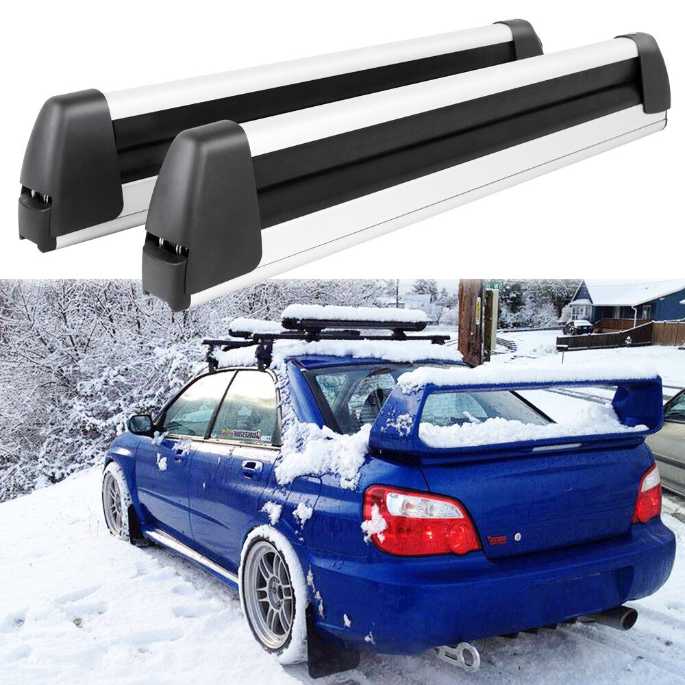 Roof Rack Cross Bar for Snowboard Ski Carriers with Lock - Fits Subaru WRX