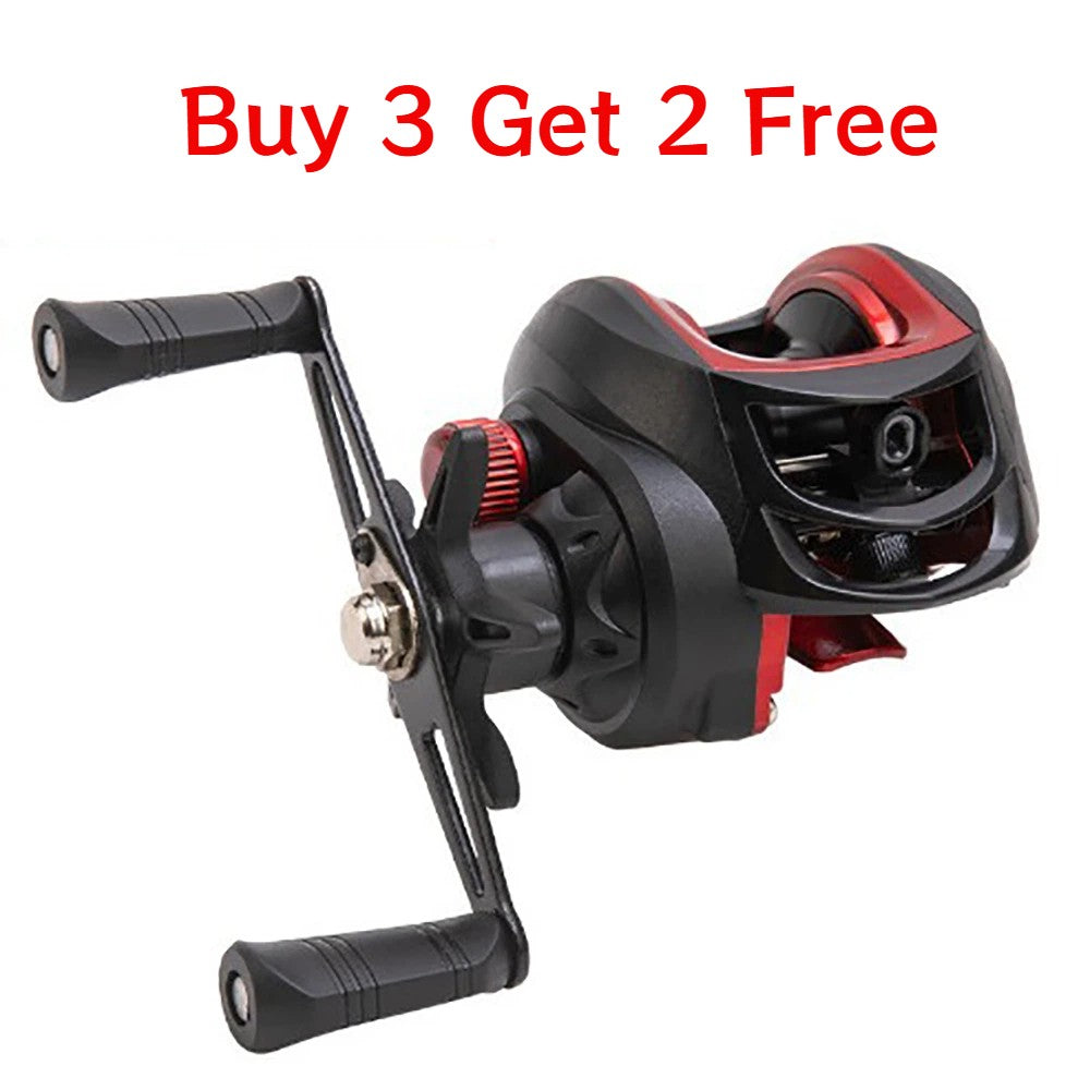 Baitcasting Fishing Reel 7.2:1 Gear Ratio, Metal Spool, Heavy Duty Drag