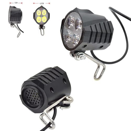 Ebike Headlight and Tail Light Kit with Turn Signals for 24-48V Electric Bikes
