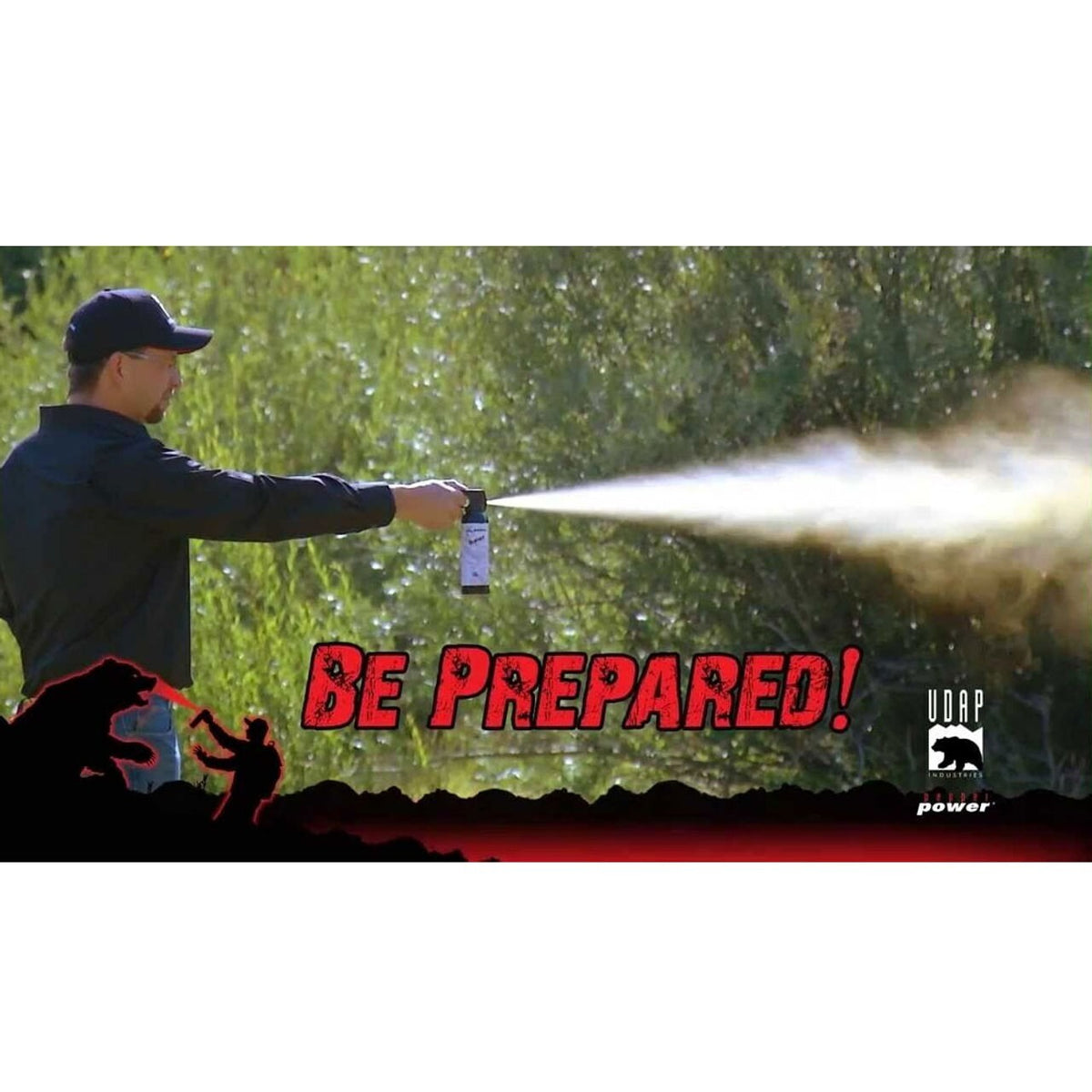 Bear Spray with Holster - 2 Canisters 30-35 Feet Range Hot Pepper Deterrent