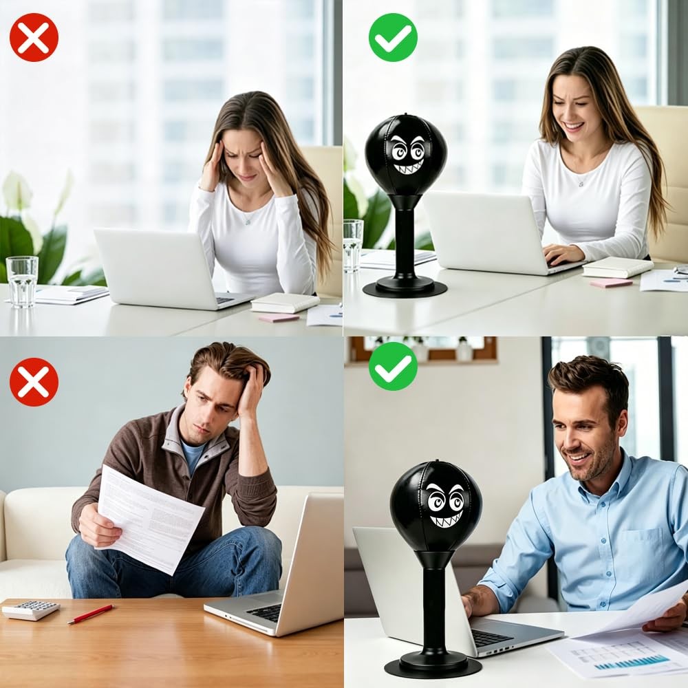 Desktop Punching Bag Stress Relief Toy with Strong Suction Cup