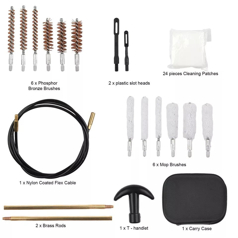 43-Piece Universal Gun Cleaning Kit for Pistols Rifles Shotguns with Zipper Case