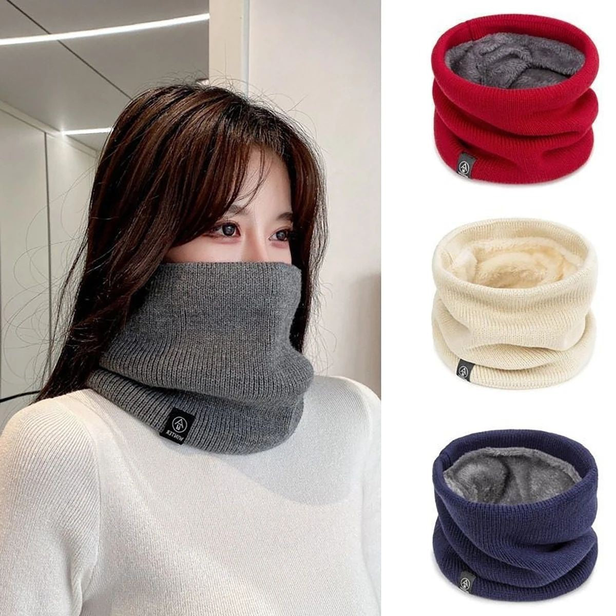 Unisex Winter Neck Warmer Gaiter - Windproof Fleece Face Mask & Scarf