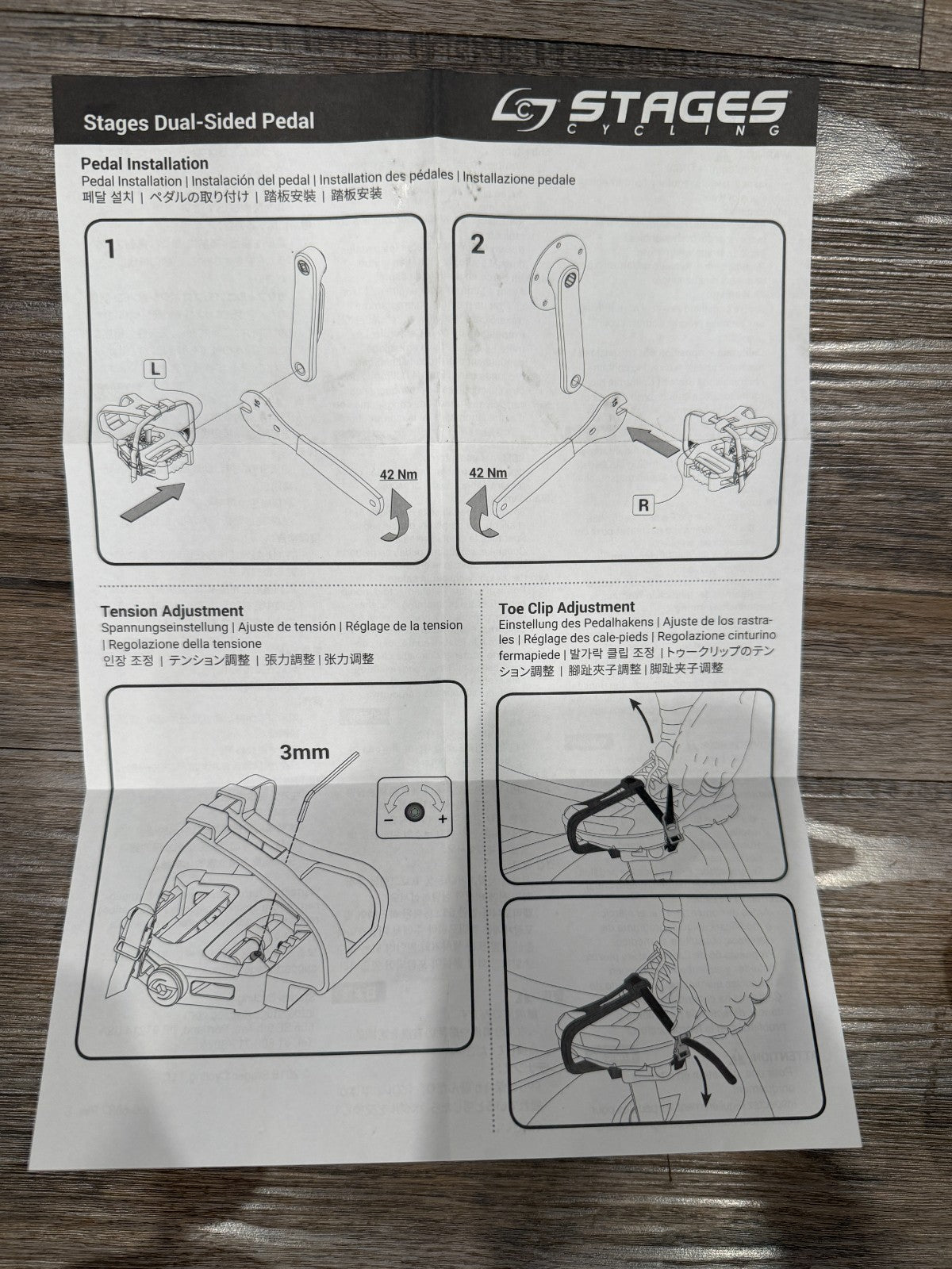 Dual-Sided Indoor Cycling Pedal with Cage and Straps - Sold in Pairs